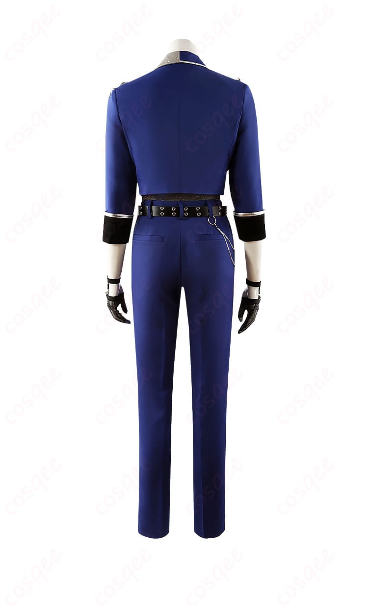 プロジェクトセカイ KAITO コスプレ衣装の背面画像。背中のディテールや仕立てが一目でわかる。