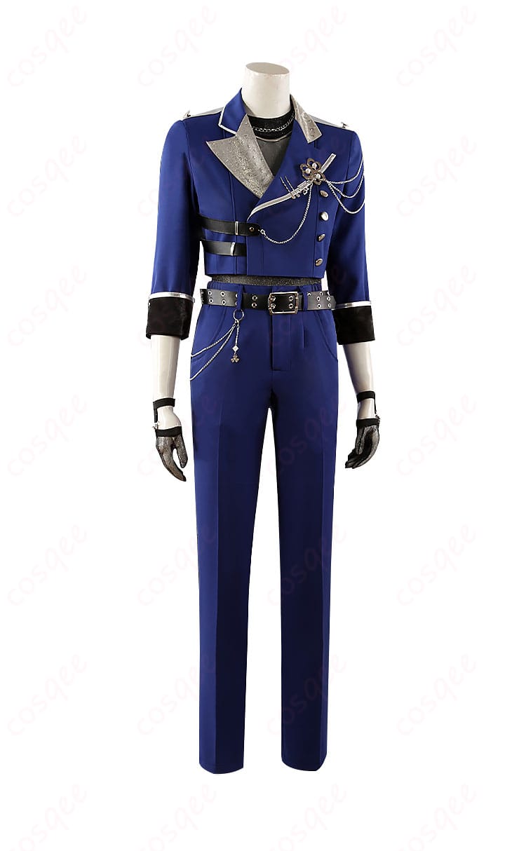 プロジェクトセカイ KAITO コスプレ衣装の側面画像。詳細な衣装のデザインやシルエットが美しく映える。