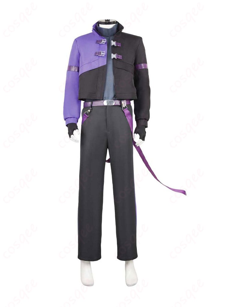 「怪獣8号 保科宗四郎 コスプレ衣装」の正面。ディテールまで忠実に再現されたサイバーパンクデザイン。