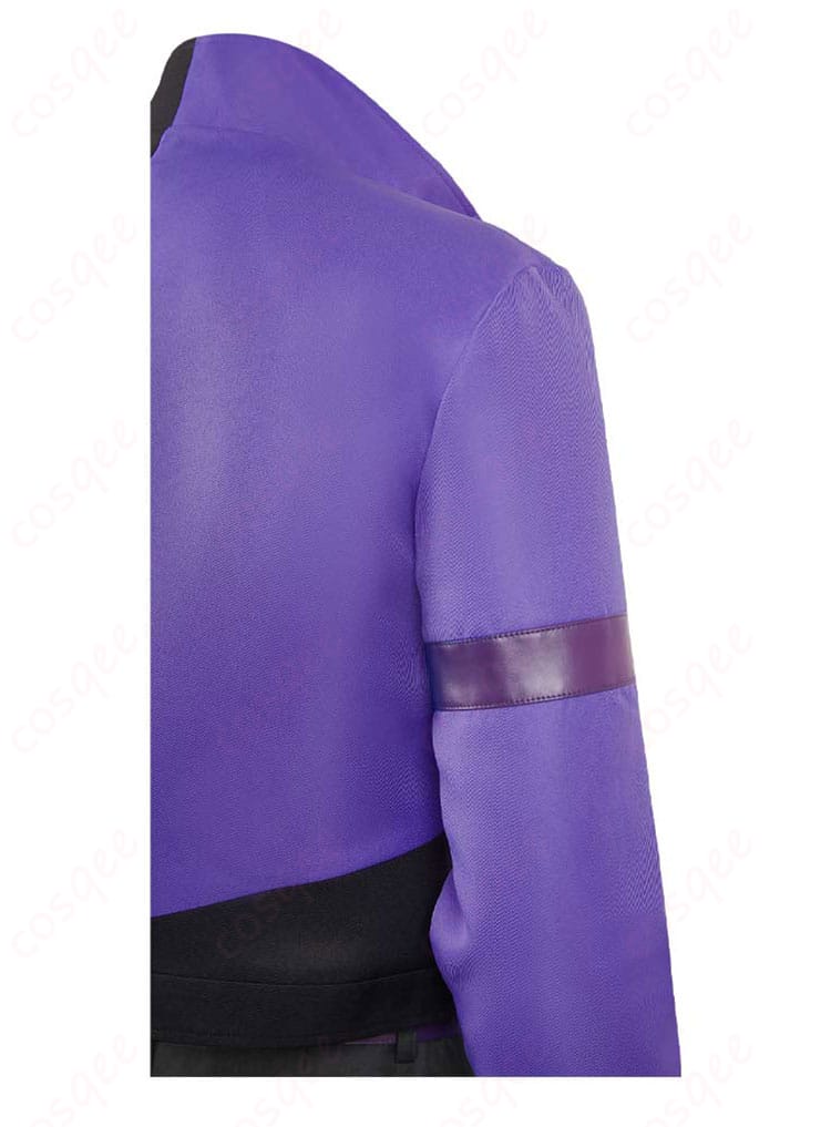 衣装の肩袖部分の装飾。サイバーパンクスタイルの特徴的なデザインがしっかり表現されています。