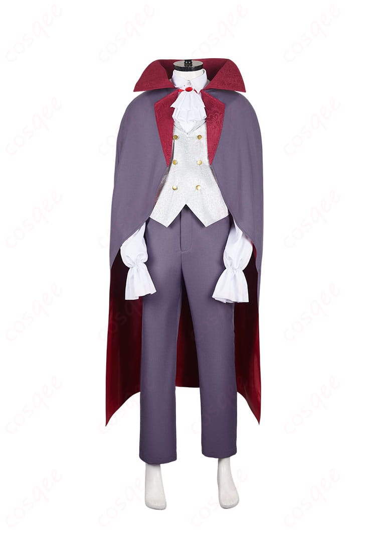 ダンジョン飯 ミスルン 吸血鬼 コスプレ衣装の正面画像。ディテールにこだわったデザインが魅力的。