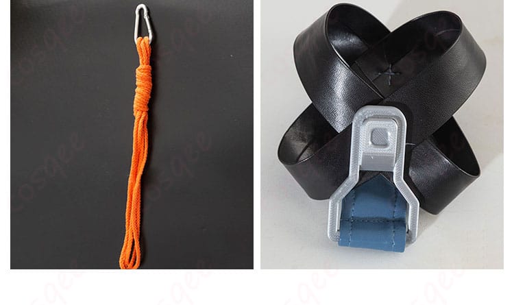 ゼンレスゾーンゼロ セス・ローウェル コスプレ衣装の腰部の紐装飾。デザインの一部として重要なディテール。