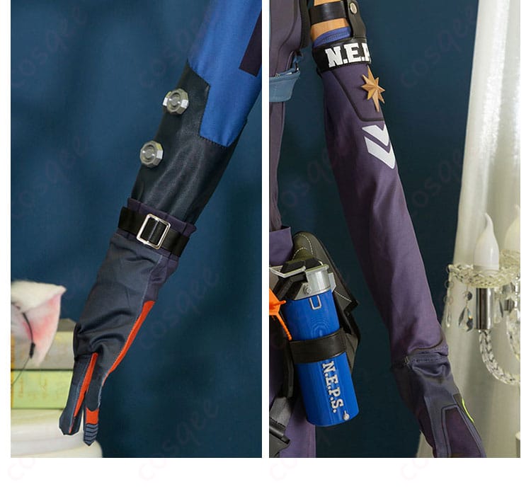 ゼンレスゾーンゼロ セス・ローウェル コスプレ衣装の袖部分の装飾。細かいデザインと素材感をお楽しみください。