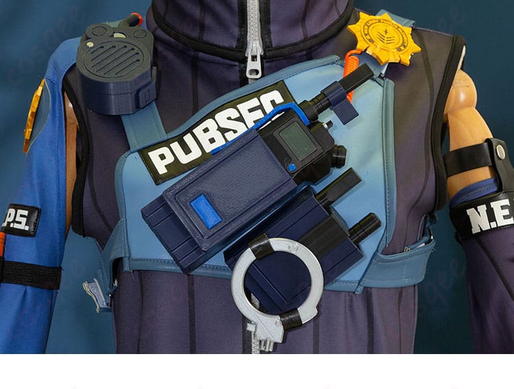 ゼンレスゾーンゼロ セス・ローウェルの上衣部分の装飾詳細。刺繍やデザインの細部に焦点を当てています。