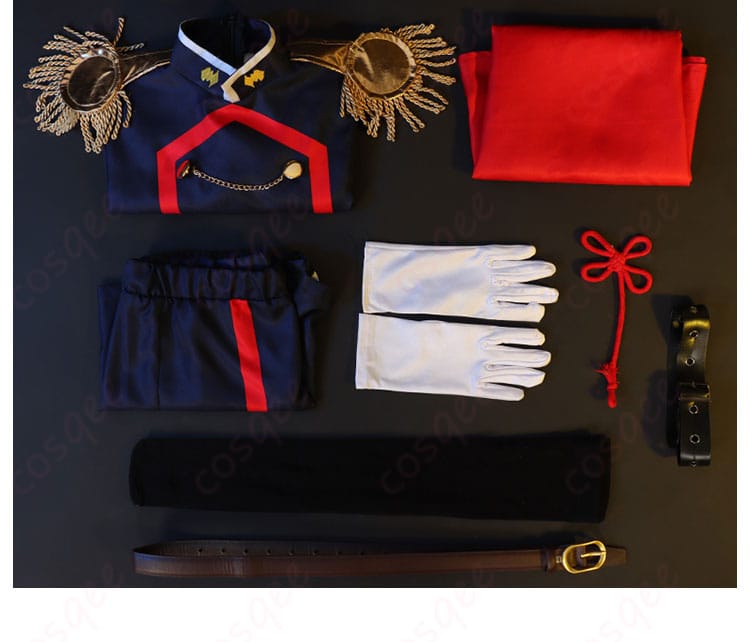 山城恋 コスプレ衣装のセット内容を展示した画像。すべてのアイテムが揃っています。