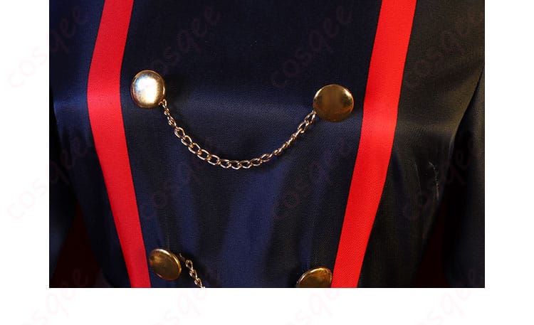 山城恋 コスプレ衣装の胸元装飾の細部。キャラクターの特徴的なディテールを表現しています。