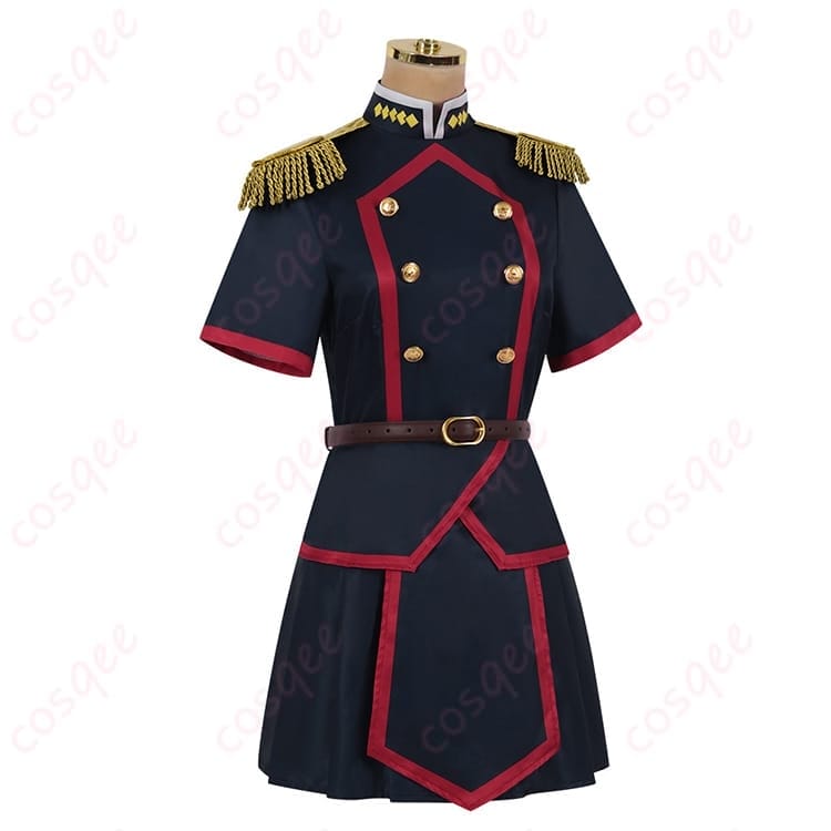 魔都精兵のスレイブ 東日万凛の軍服風ワンピセット コスプレ衣装｜端正シルエットで写真映え - 2枚目の画像