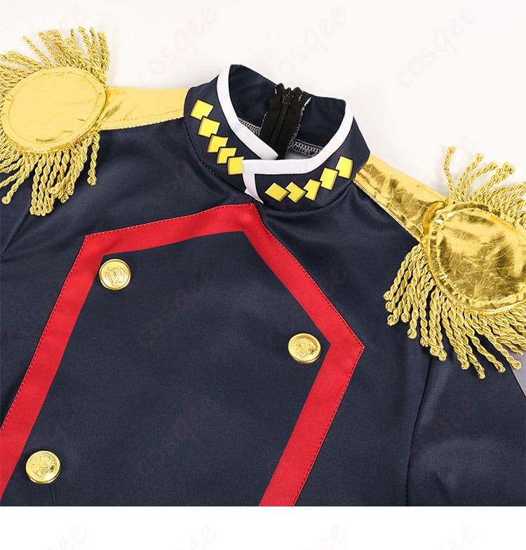 東日万凛 コスプレ衣装の服装装飾細部、刺繍と装飾が忠実に再現