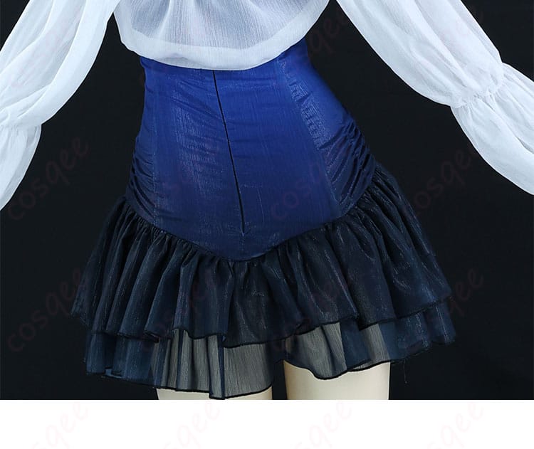 スカート装飾の詳細 - ペルソナ5: The Phantom X 多祢村理子のスカートの美しいデザインとディテール。