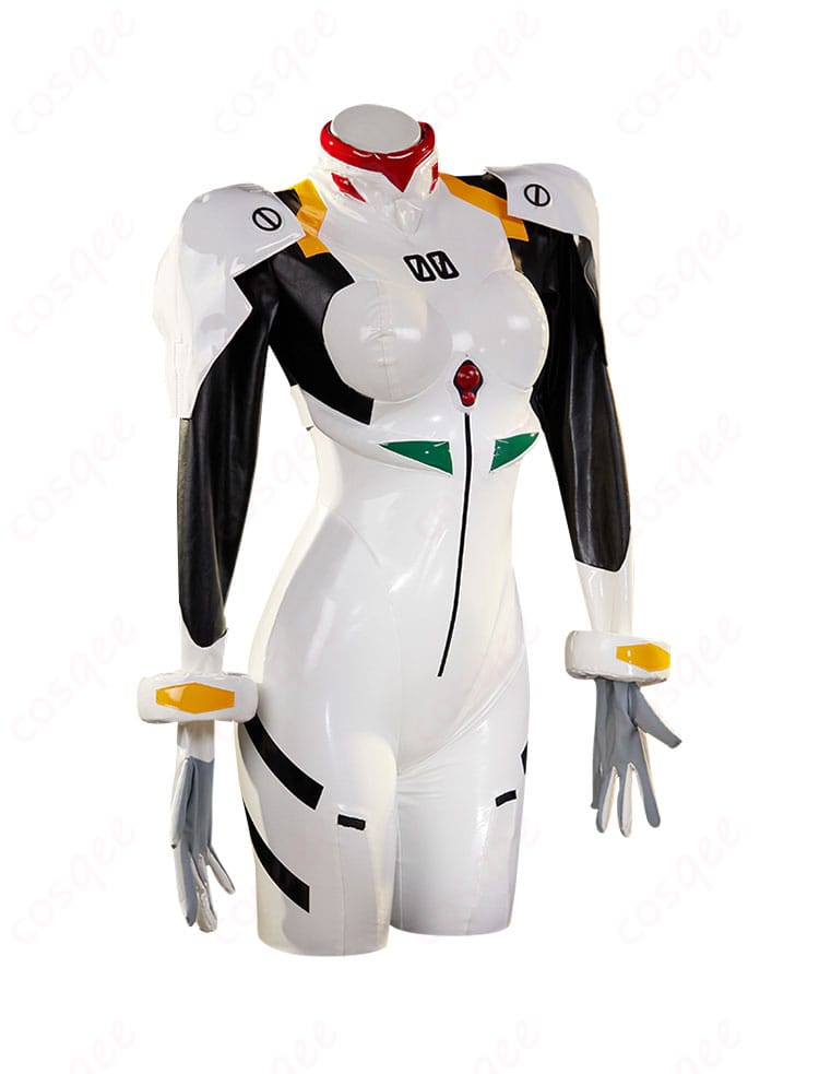 商品側面画像 - エヴァンゲリオンの綾波レイ コスプレ衣装の側面を捉えた画像です。衣装のラインやディテールがわかります。