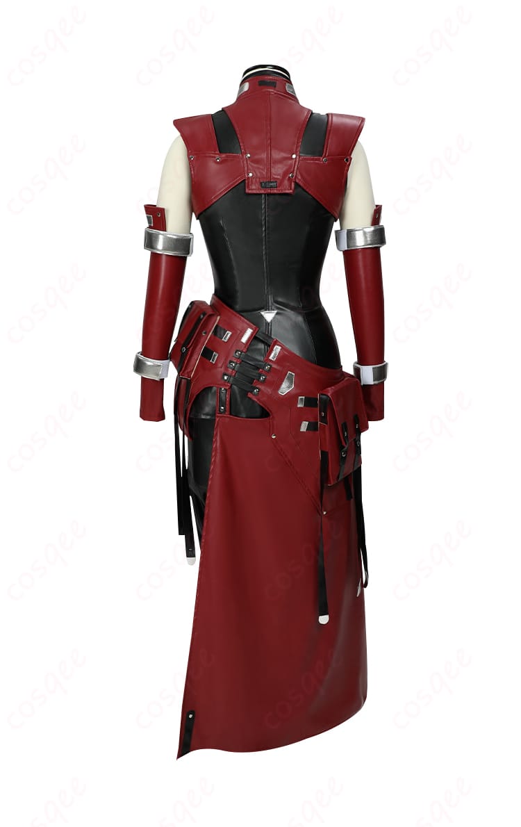 エアリス・ゲインズブール コスプレ衣装の背面、リアルなデザインとフィット感を確認。