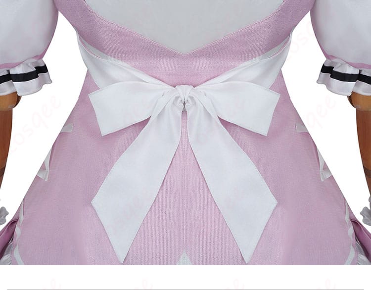 湊あくあコスプレ衣装のウエストの蝶結び装飾ディテール