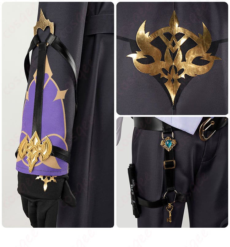 にじさんじ 榊ネス コスプレ衣装 衣袖と腰元の装飾の詳細画像。精緻な作りが特徴のコスプレ衣装。