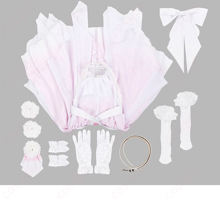 セット内容の表示。コスプレ衣装セットに含まれるアイテムを紹介。