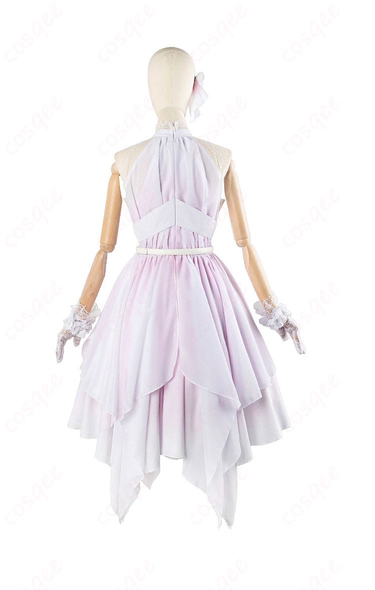 商品背面図コスプレ衣装の背面デザインと装飾。高再現度の制服コスプレ。