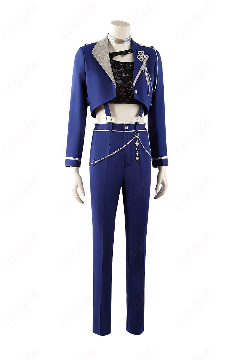 「日野森雫 コスプレ衣装の側面。コスチュームのラインとディテールがはっきりと分かります。動きやすさも考慮されたデザイン。」