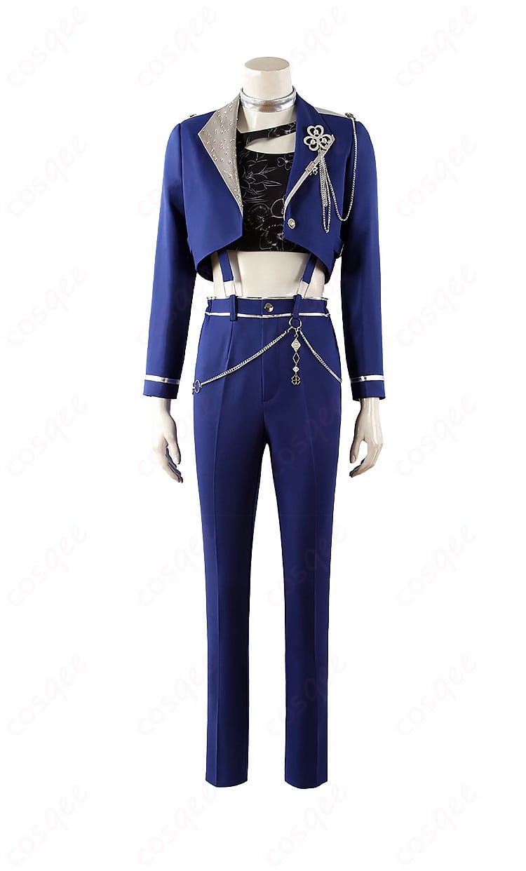 「プロジェクトセカイ カラフルステージ! feat. 初音ミク 日野森雫 コスプレ衣装 正面から見た衣装の全体像。華やかなディテールが特徴です。」