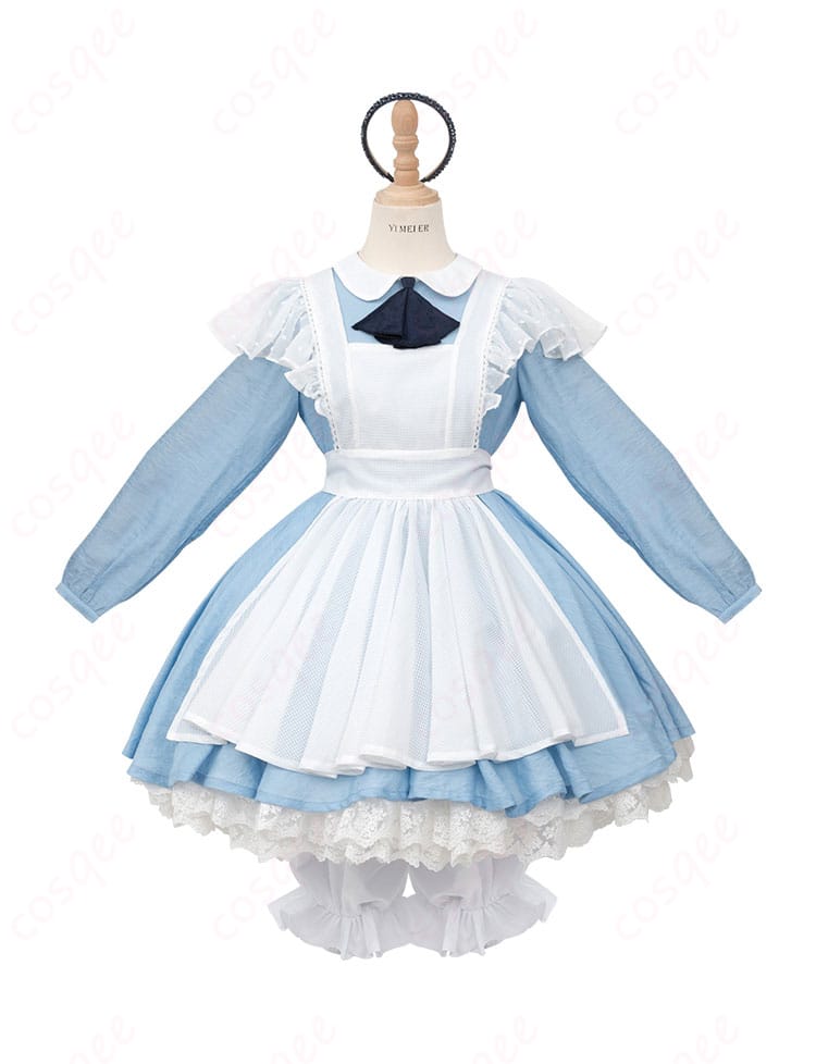 カードキャプターさくら 木之本桜 コスプレ衣装 アリス メイド服 正面の詳細画像。可愛らしいデザインと完璧な再現度で、アニメファン必見!