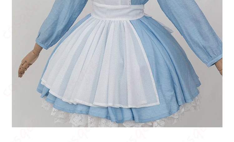 カードキャプターさくら 木之本桜 コスプレ衣装 アリス メイド服 スカート部分の装飾詳細画像。優雅なデザインが際立つスカート。