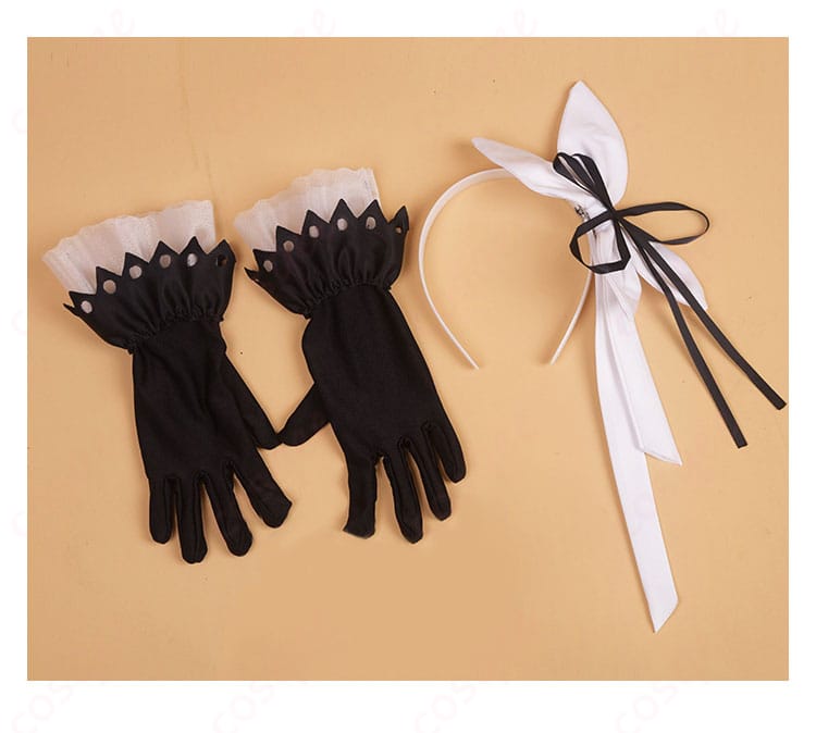 髪飾りと手袋の装飾詳細 - 高品質な髪飾りと手袋の装飾。細部にわたるデザインがキャラクターの特徴を完璧に再現。