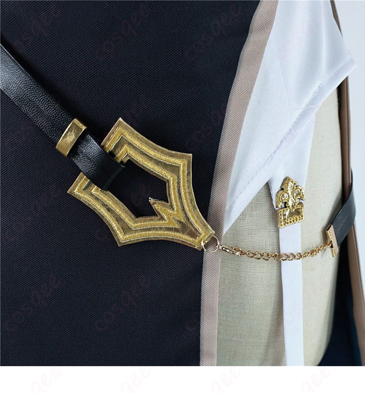 白銀ノエルコスプレ衣装の腿部装飾。細かいディテール【コスプレ衣装】