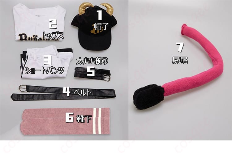 尾の装飾細部(白銀ノエルのコスプレ衣装)