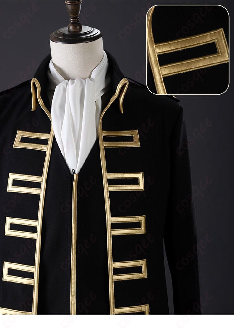 銀魂 コスプレ衣装の襟装飾。キャラクターの衣装に忠実な細かなディテール。