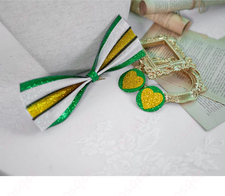 頭飾りの詳細画像 - 喜多川海夢のチアガール衣装にぴったりな頭飾りの細部が見える。コスプレの必須アイテム!