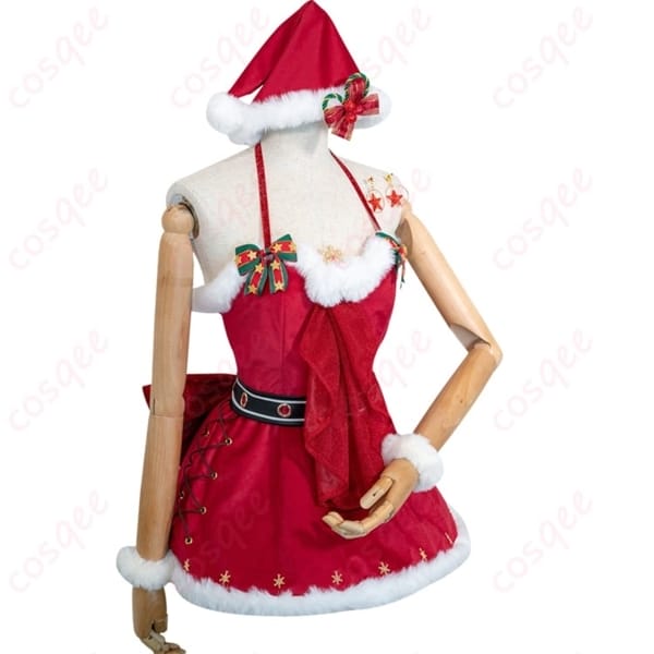 勝利の女神:NIKKE エマ ダーリンレッド クリスマス風コスプレ 衣装一式で写真映え