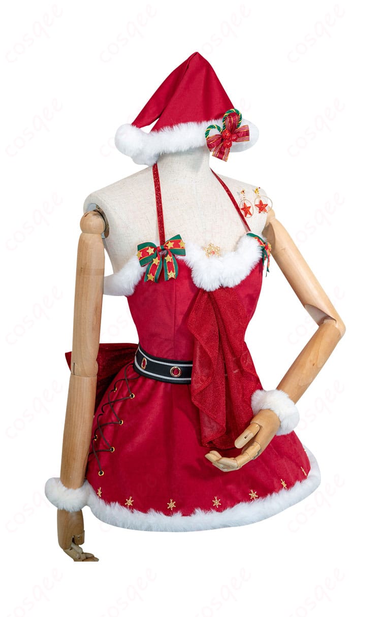 商品正面図 - エマ コスプレ衣装 ダーリンレッド クリスマス衣装