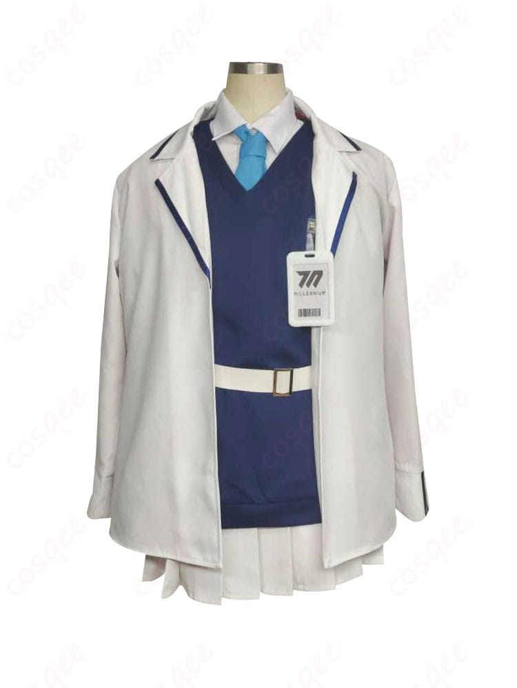 ブルーアーカイブ 白石ウタハ コスプレ衣装 正面図、精緻なデザインと高い再現度。