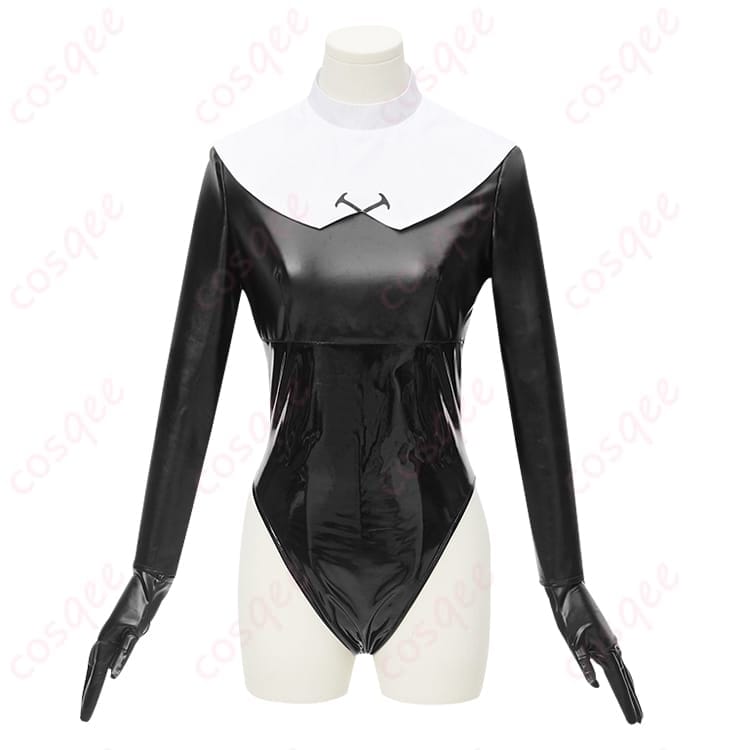 ブルーアーカイブ 歌住サクラコ 覚悟 コスプレ衣装 シャープに決まる修道女風レオタード - 1枚目の画像