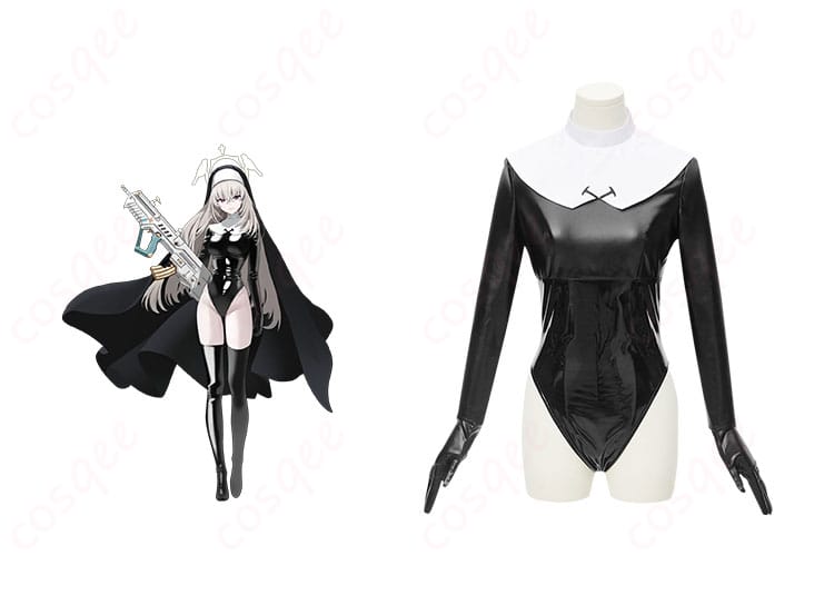 商品正面とキャラクターの合わせ画像 - ブルーアーカイブ 歌住サクラコ コスプレ衣装