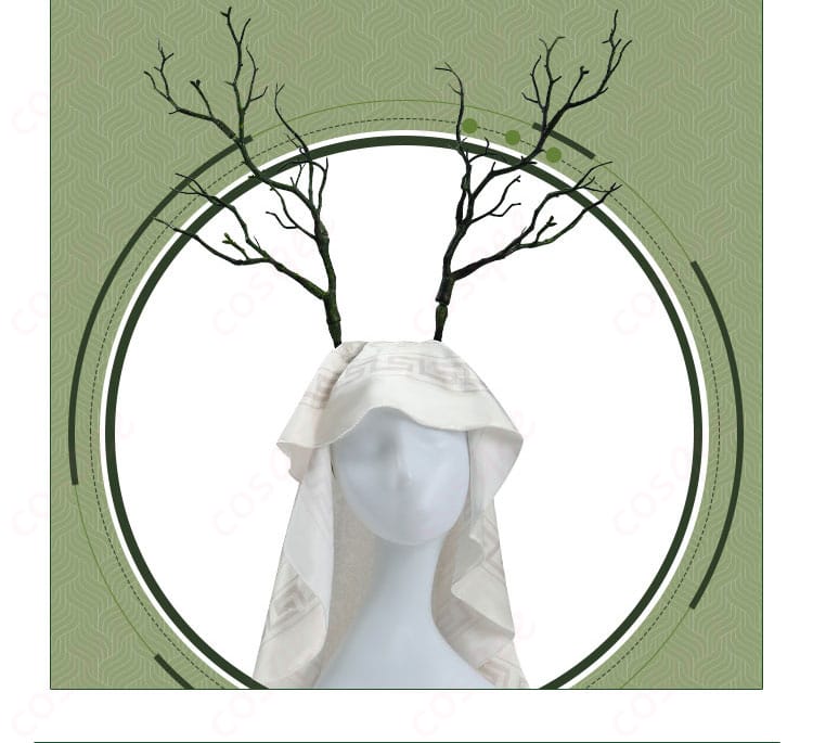 服装頭飾りの細部 - 頭飾りのデザインを詳細に撮影、コスプレに必須のアイテム