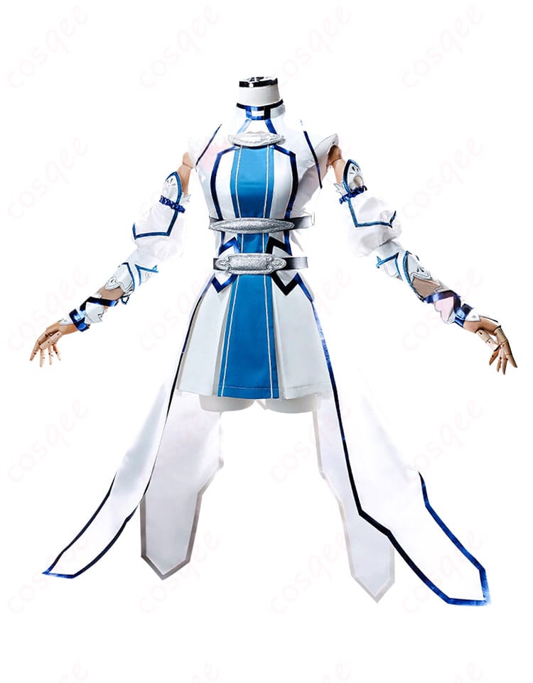 ソードアート・オンライン 結城明日奈 アスナ ウンディーネVer. コスプレ衣装 斜め側面画像。アスナの細部にこだわったデザインが見られます。