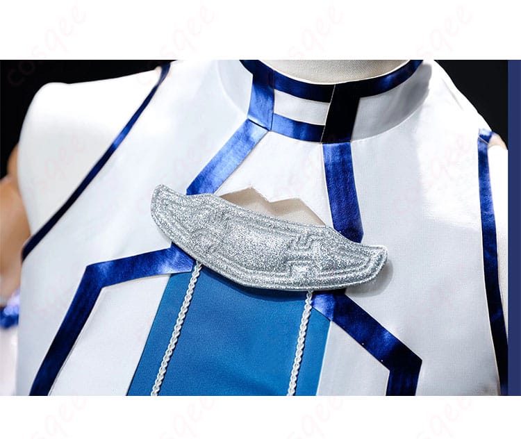 ソードアート・オンライン 結城明日奈 アスナ ウンディーネVer. コスプレ衣装 领口装饰细节图。細かい刺繍と装飾がアスナの衣装に華やかさを加えます。