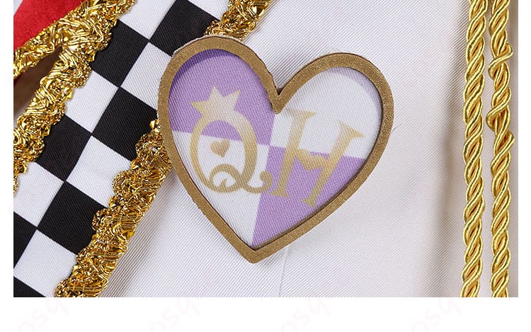 ツイステ エース・トラッポラ コスプレ衣装 ハーツラビュル寮 寮服 愛心装飾ディテール