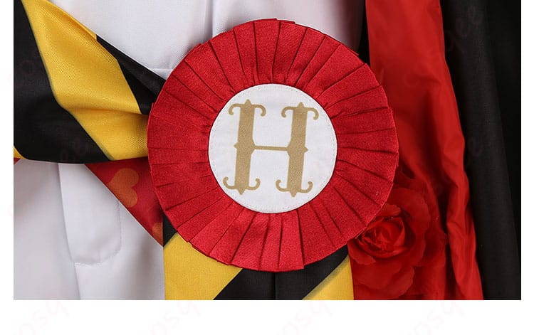 ツイステ エース・トラッポラ コスプレ衣装 ハーツラビュル寮 寮服 腰部の系紐装飾ディテール