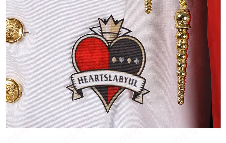 ツイステ エース・トラッポラ コスプレ衣装 ハーツラビュル寮 寮服 腰部の装飾ディテール