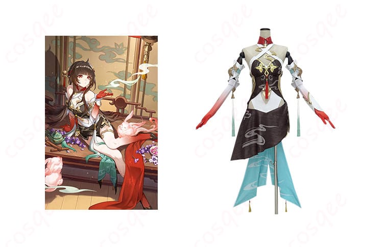 商品正面と霊砂のキャラクターを組み合わせたコスプレ衣装の画像 - 崩壊:スターレイルの霊砂コスプレ