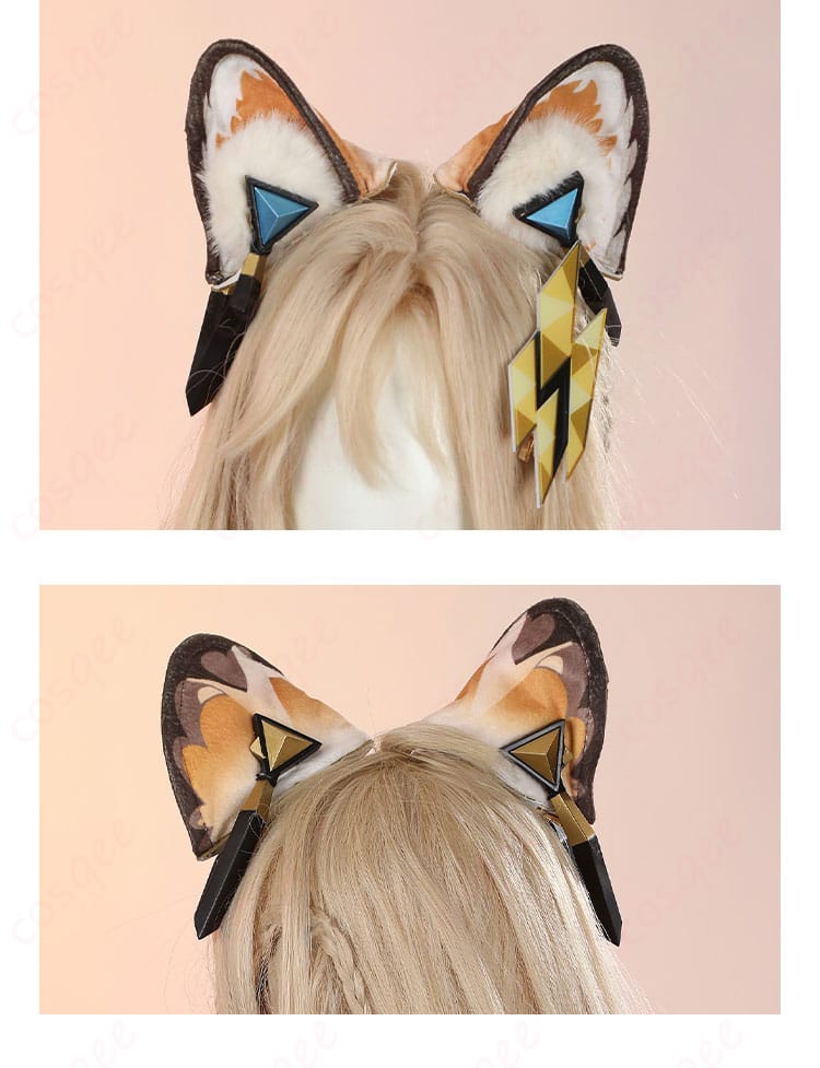 シロネン コスプレ衣装の頭飾りの詳細。豪華で華やかな仕上がりです。