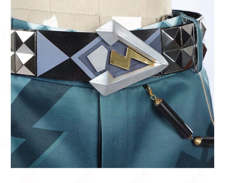 シロネン コスプレ衣装の腰ベルトの正面ビュー。詳細なディテールで本物のようです。