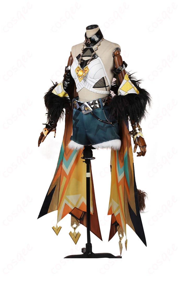 シロネン コスプレ衣装の側面ビュー。細部まで再現された衣装の美しさを確認できます。