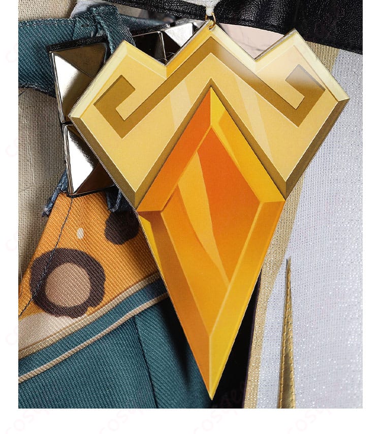 シロネン コスプレ衣装の胸元装飾。豪華なディテールがキャラクターを引き立てます。