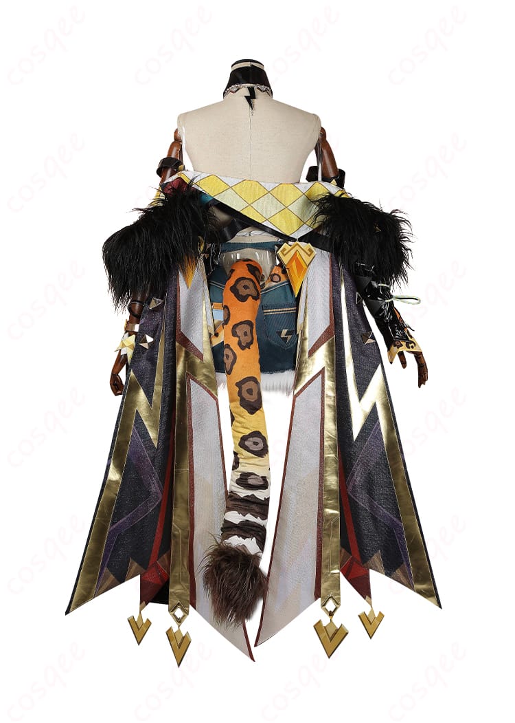 原神 シロネン コスプレ衣装の背面図。背面のディテールも忠実に再現されています。