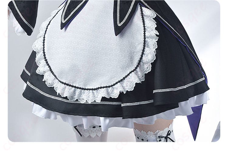 Re:ゼロ レム・ラム コスプレ衣装 メイド服 裙子装饰细节图 - 美しいメイド服のスカートディテール