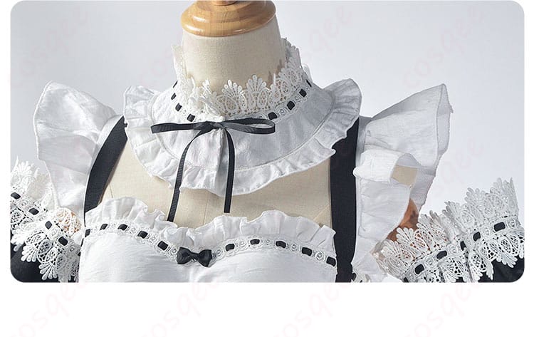 Re:ゼロ レム・ラム コスプレ衣装 メイド服 领结装饰细节图 - メイド服の可愛い领结デザイン