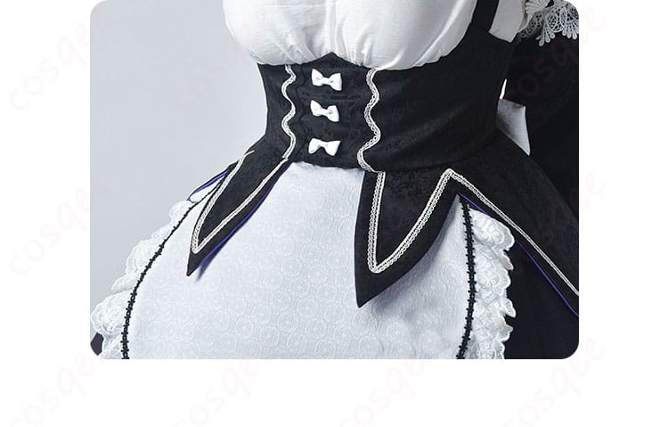 Re:ゼロ レム・ラム コスプレ衣装 メイド服 腰间装饰细节图 - メイド服の腰飾りディテール