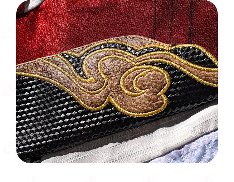 服装衣領装飾の詳細画像 - 衣領部分の装飾、細部まで忠実に再現されたデザイン。