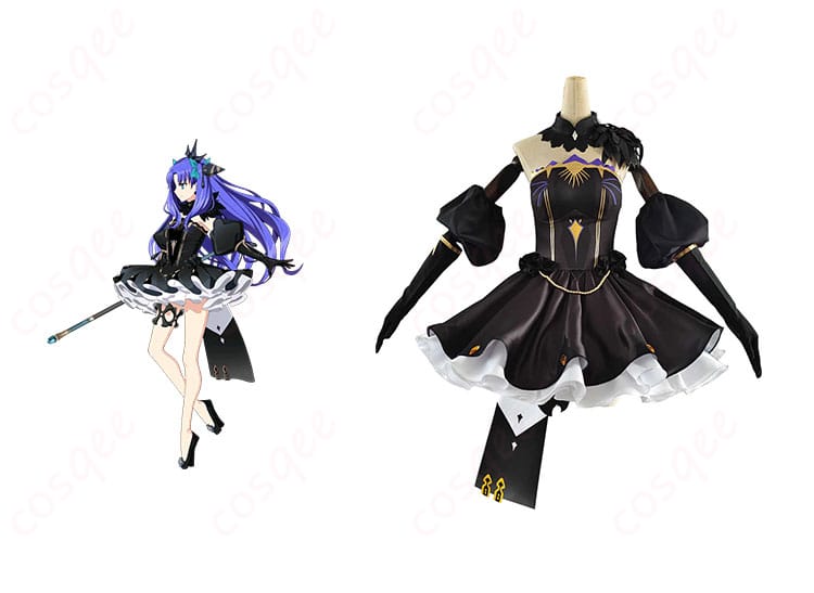 Fate/Grand Order アンキ・エレシュキガル コスプレ衣装 正面とキャラクターイメージのコラボレーション画像。コスプレ衣装のディテールが確認できます。